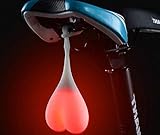 KOSxBO Rotes Blinklicht, Dauerlicht - LED Licht Wasserdicht Warnblinklicht aus Silikon in Hoden, Eier, Sack Design - Ideal für Rucksäcke oder als lustiges Gadget in ROT